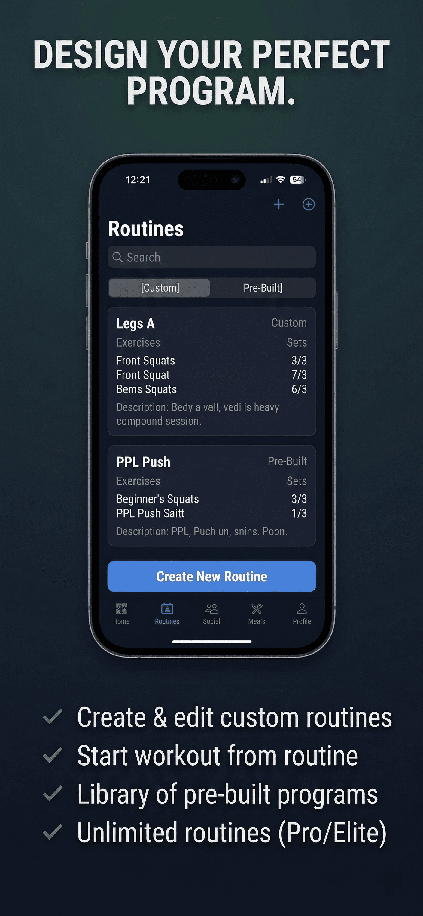 Design your perfect program with routines
